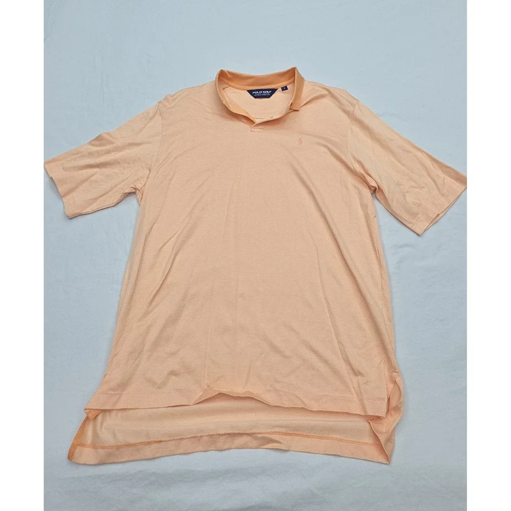 Polo Golf Ralph Lauren Men's Peach 100% Pima Cotton Polo Size Large